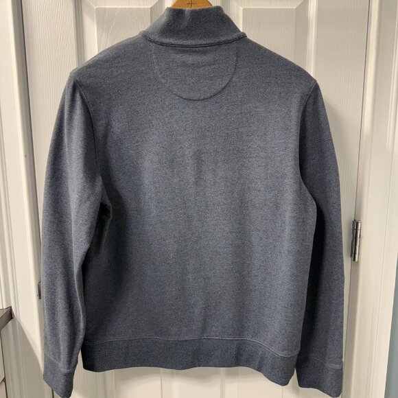 UNTUCKit Grey Blue 1/4 Zip Pullover Sweater Cotton Blend Size Medium - Picture 4 of 6